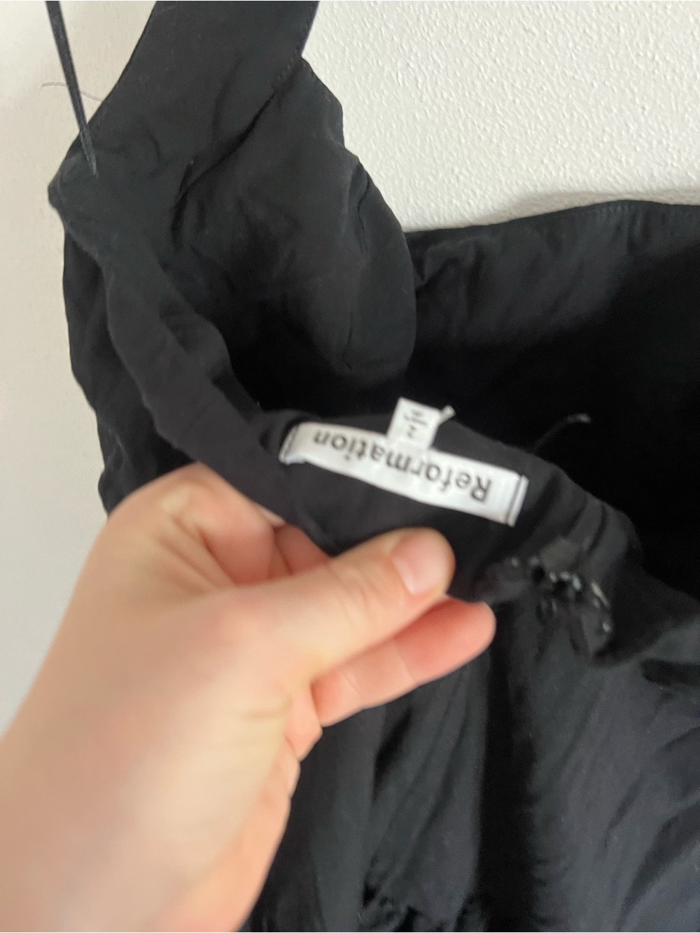 Reformation Black Halter Mini Dress, size 2 - Picture 3 of 4